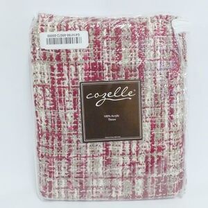 Cozelle Karla 60" x 50"  Multi Color Woven Throw in Berry